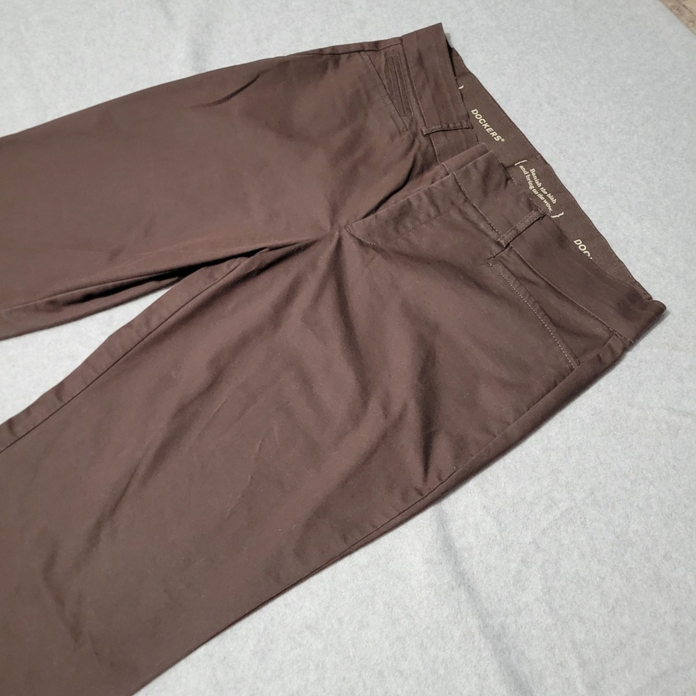 Dockers Women's Brown Dress Pants Size 12M Cotton Blend